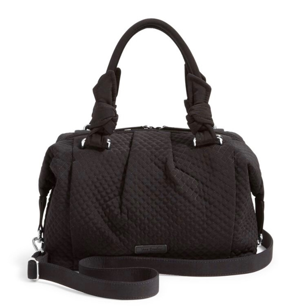 Vera Bradley Hadley Satchel in Classic Black EUC